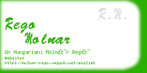 rego molnar business card